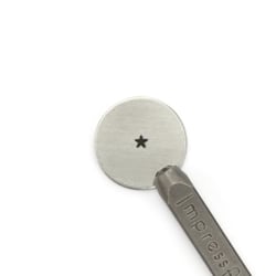 Tampon Impress Art - Poinçon en métal pour estampage de bijoux - Etoile pleine - 3 mm