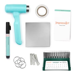 Kit d’estampage métallique Impress Art - Outil et tampon