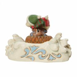 Figurine Enesco Disney Traditions - Tic et Tac - Tic et Tac glissant sur la neige