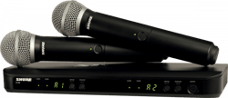 Shure BLX288/PG58 - Système sans fil deux canaux pour voix avec deux émetteurs à main PG58