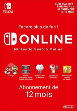 Code de téléchargement Nintendo Switch Online : abonnement 12 mois