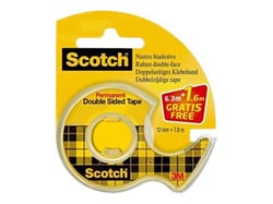 Dévidoir Rouleau scotch double face 12mmx 6m + 25% gratuit