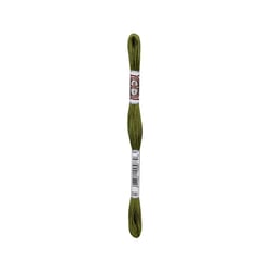 Fil à broder DMC - Coton Retors Mat - Vert criquet 2580