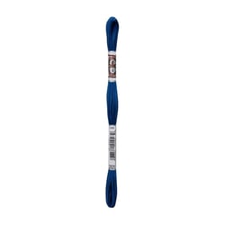 Fil à broder DMC - Coton Retors Mat - Bleu Gentiane métallisé 2825