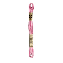 Fil à broder DMC - Mouliné spécial - Rose indien ombré n°48