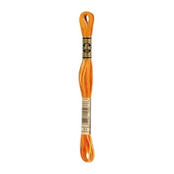 Fil à broder DMC - Mouliné spécial - Orange citrouille ombré  n°51