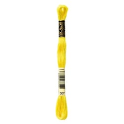 Fil à broder DMC - Mouliné spécial - Jaune citron n°307