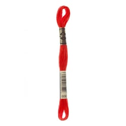 Fil à broder DMC - Mouliné spécial - Rouge vif n°606