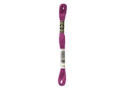 Fil à broder DMC - Mouliné spécial - Rose magenta métallisé n°718