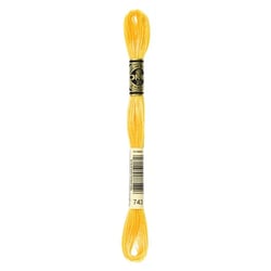 Fil à broder DMC - Mouliné spécial - Jaune de Naples n°743