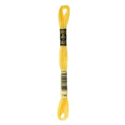 Fil à broder DMC - Mouliné spécial - Jaune pamplemousse n°744