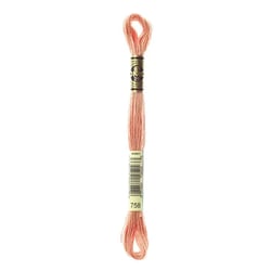 Fil à broder DMC - Mouliné spécial - Aube rose n°758