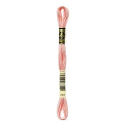 Fil à broder DMC - Mouliné spécial - Rose aurore n°761