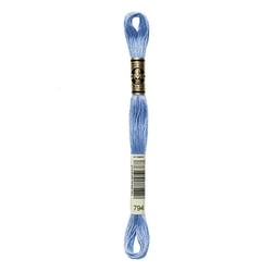 Fil à broder DMC - Mouliné spécial - Bleu layette n°794