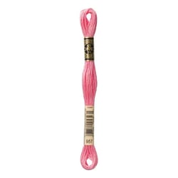 Fil à broder DMC - Mouliné spécial - Rose vif n°957