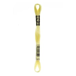 Fil à broder DMC - Mouliné spécial - Jaune pâle n°3078