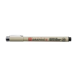 Feutre Pigma Graphic noir pointe ogive 2mm calligraphie