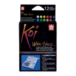Set de 12 esquisses de poche Koi Water Colors - Coffret aquarelle