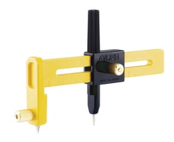 Cutter compas OLFA CMP-1 - découpe circulaire de 1 à  15cm + 5 lames de rechange