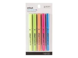 Lot de 5 marqueurs pointe moyenne - Cricut™ - Néons - Infusible ink
