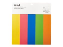 Lot de 10 papiers cartonnés autocollants Cricut™ - Smart Paper™ - Bright Bow - 33 x 33 cm
