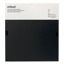 Lot de 10 papiers cartonnés autocollants Cricut™ - Smart Paper™ - Noir - 33 x 33 cm
