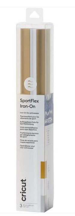 Lot de 3 thermocollants Cricut - SportFlex Iron-On - Couleurs assorties - 30,5 x 30,5 cm