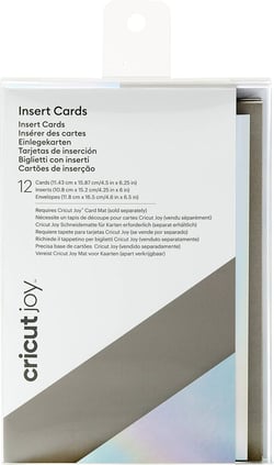 Lot de 12 inserts de cartes Cricut™ - Gris - 11,4 x 15,9 cm