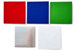 Lot de 42 inserts de cartes Cricut™ - Ecailles Arc-en-ciel - 12,1 x 12,1 cm