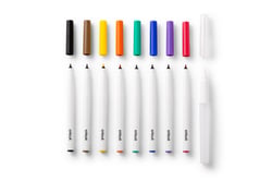Lot de 9 marqueurs et pinceau aquarelle Cricut™ - Couleurs assorties
