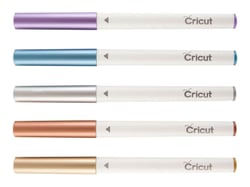 Lot de 5 stylos métalliques Cricut™ - Couleurs assorties - Pointe moyenne