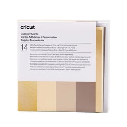 Lot de 14 cartes adhésives à personnaliser Cricut™ - Neutrals - 12,1 x 12,1 cm