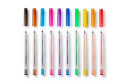 Lot de 10 stylos à encre gel pailleté Cricut™ - Arc-en-ciel - Pointe moyenne