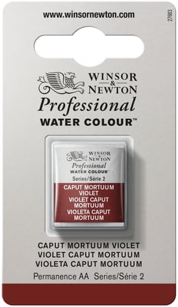1/2 godet - Peinture aquarelle Winsor & Newton - Violet caput n°125 - Extra fine - Opaque