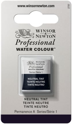 1/2 godet - Peinture aquarelle Winsor & Newton - Teinte neutre n°430 - Extra fine - Opaque