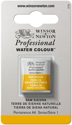 1/2 godet - Peinture aquarelle Winsor & Newton - Terre de Sienne naturelle n°552 - Extra fine - Transparent