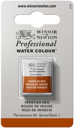 1/2 godet - Peinture aquarelle Winsor & Newton - Rouge de Venise n°678 - Extra fine - Opaque