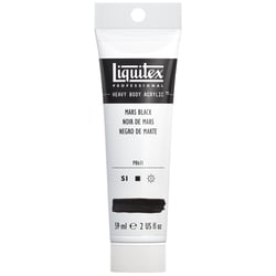 Tube 59 ml de peinture acrylique Liquitex Heavy Body série 1 - Noir de mars - Extra-fine