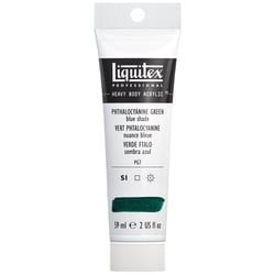 Tube 59 ml de peinture acrylique Liquitex Heavy Body série 1 - Vert phtalocyanine nuance bleue - Extra-fine