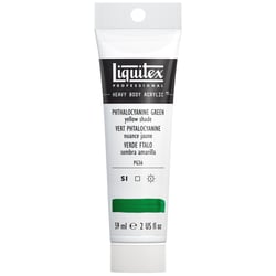 Tube 59 ml de peinture acrylique Liquitex Heavy Body série 1 - Vert phtalocyanine nuance jaune - Extra-fine