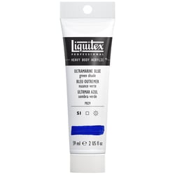 Tube 59 ml de peinture acrylique Liquitex Heavy Body série 1 - Outremer foncé nuance verte - Extra-fine