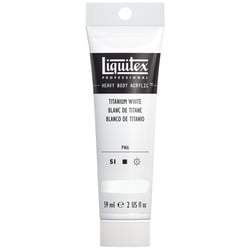 Tube 59 ml de peinture acrylique Liquitex Heavy Body série 1 - Blanc titane - Extra-fine