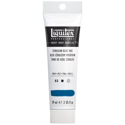 Tube 59 ml de peinture acrylique Liquitex Heavy Body série 2 - Bleu de céruléum - Extra-fine
