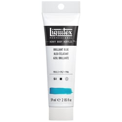 Tube 59 ml de peinture acrylique Liquitex Heavy Body série 1 - Bleu brillant - Extra-fine