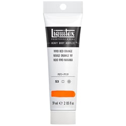 Tube 59 ml de peinture acrylique Liquitex Heavy Body série 3 - Rouge orange - Extra-fine