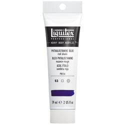 Tube 59 ml de peinture acrylique Liquitex Heavy Body série 2 - Bleu phtalocyanine nuance rouge - Extra-fine