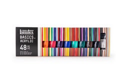 Lot de 48 de tubes 22 ml de peinture Liquitex Basics acrylic - Couleurs assorties -
