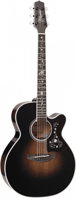 Takamine EF450C-TT-BB - Guitare électro-acoustique - Auditorium Cutaway - Black Burst