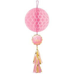 Décoration en nid d'abeille - Oh Baby Girl - Amscan 