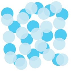 Confettis en papier bleus - Big Reveal - Amscan 